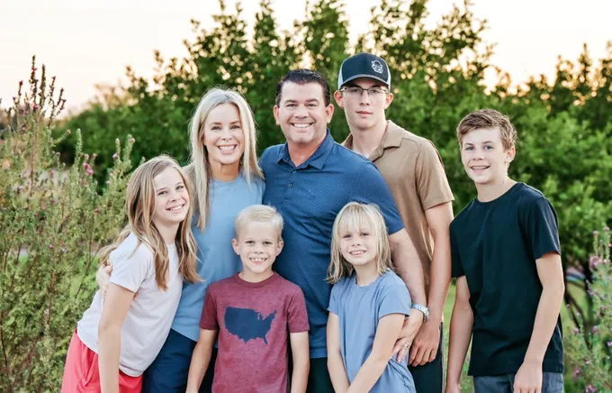 Roy Alexander with his family